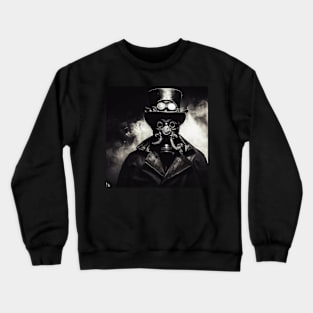 Steam Punk Devilish Man wearing Top Hat and Goggles Crewneck Sweatshirt